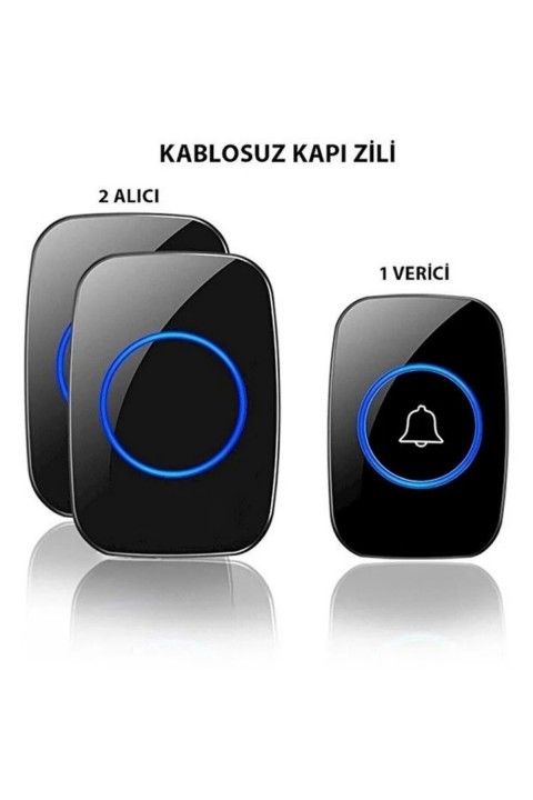 2 Alıcılı Kablosuz Uzaktan Kumandalı Led Kapı Zili 2 Alıcılı Kablosuz Uzaktan Kumandalı Led Kapı Zili