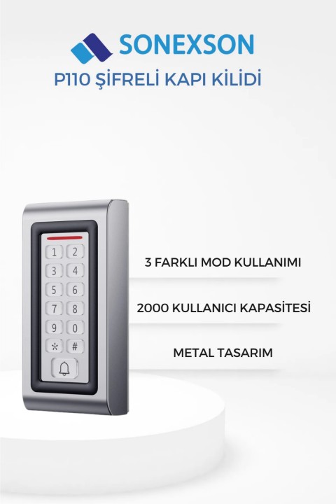 Rfid Elektronik Şifreli Kartlı Kapı Açma Kilit Su Geçirmez Metal